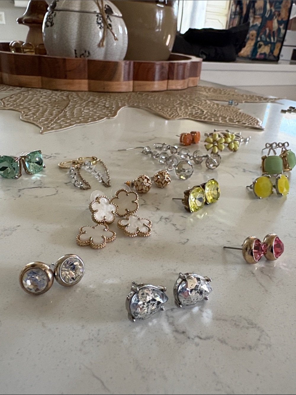 Assorted Women’s Stud Earrings - Multi-Color Fashion Set